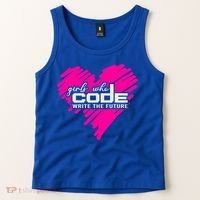 Funny Programmer Girl Coder Girls Who Code Write The Future Gift Tank Top thumb 2