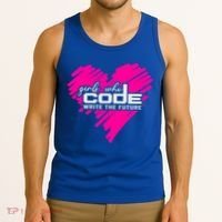 Funny Programmer Girl Coder Girls Who Code Write The Future Gift Tank Top thumb 3