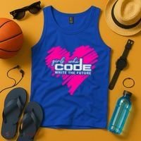Funny Programmer Girl Coder Girls Who Code Write The Future Gift Tank Top thumb 4