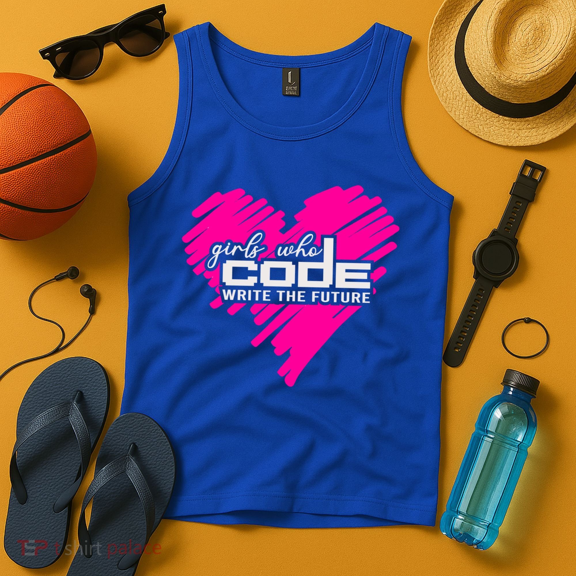 Funny Programmer Girl Coder Girls Who Code Write The Future Gift Tank Top