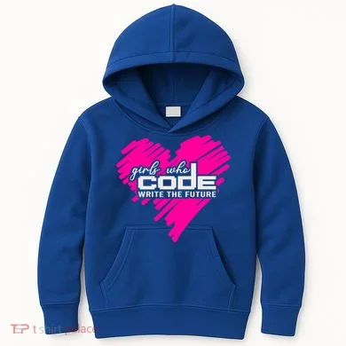 Funny Programmer Girl Coder Girls Who Code Write The Future Gift Kids Hoodie