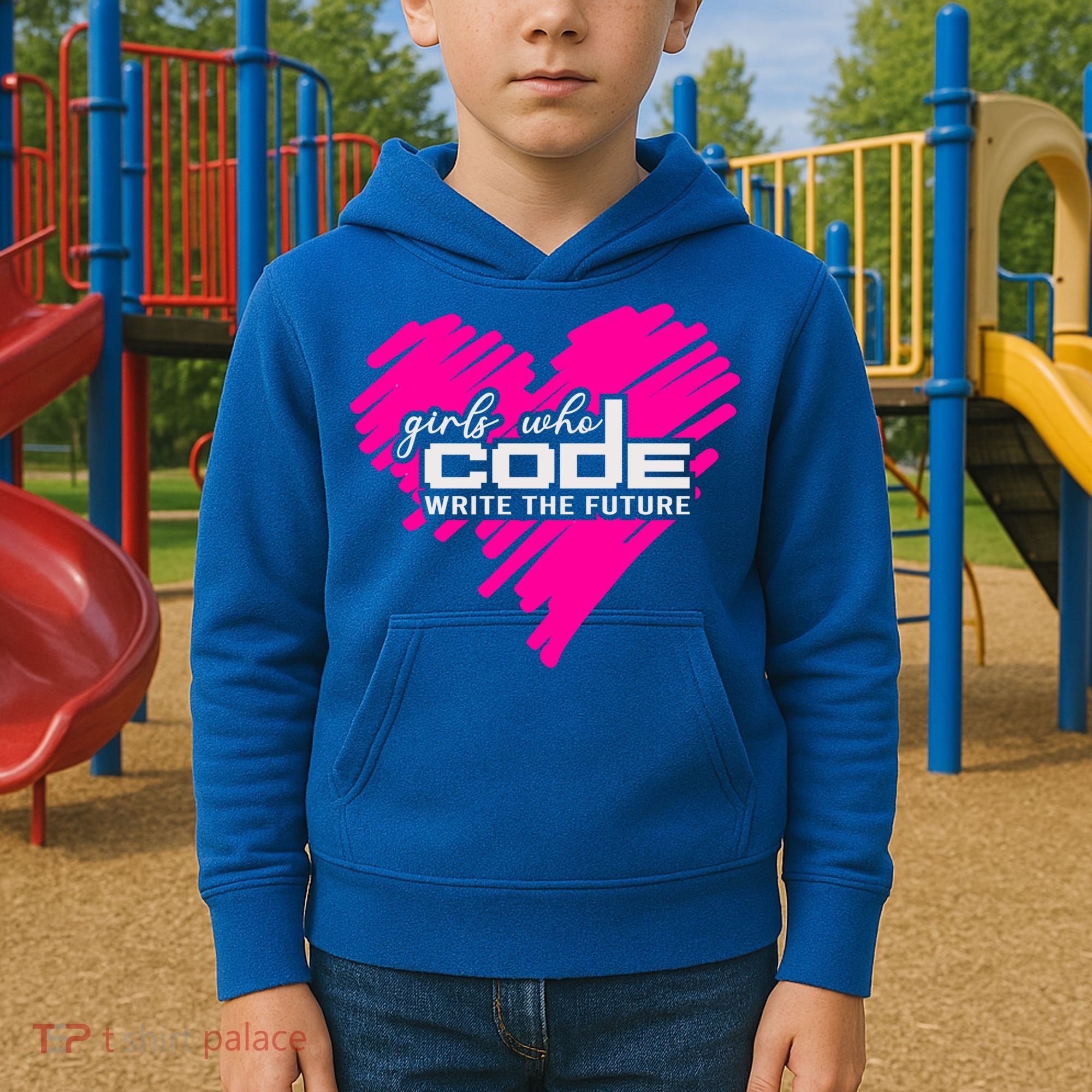 Funny Programmer Girl Coder Girls Who Code Write The Future Gift Kids Hoodie