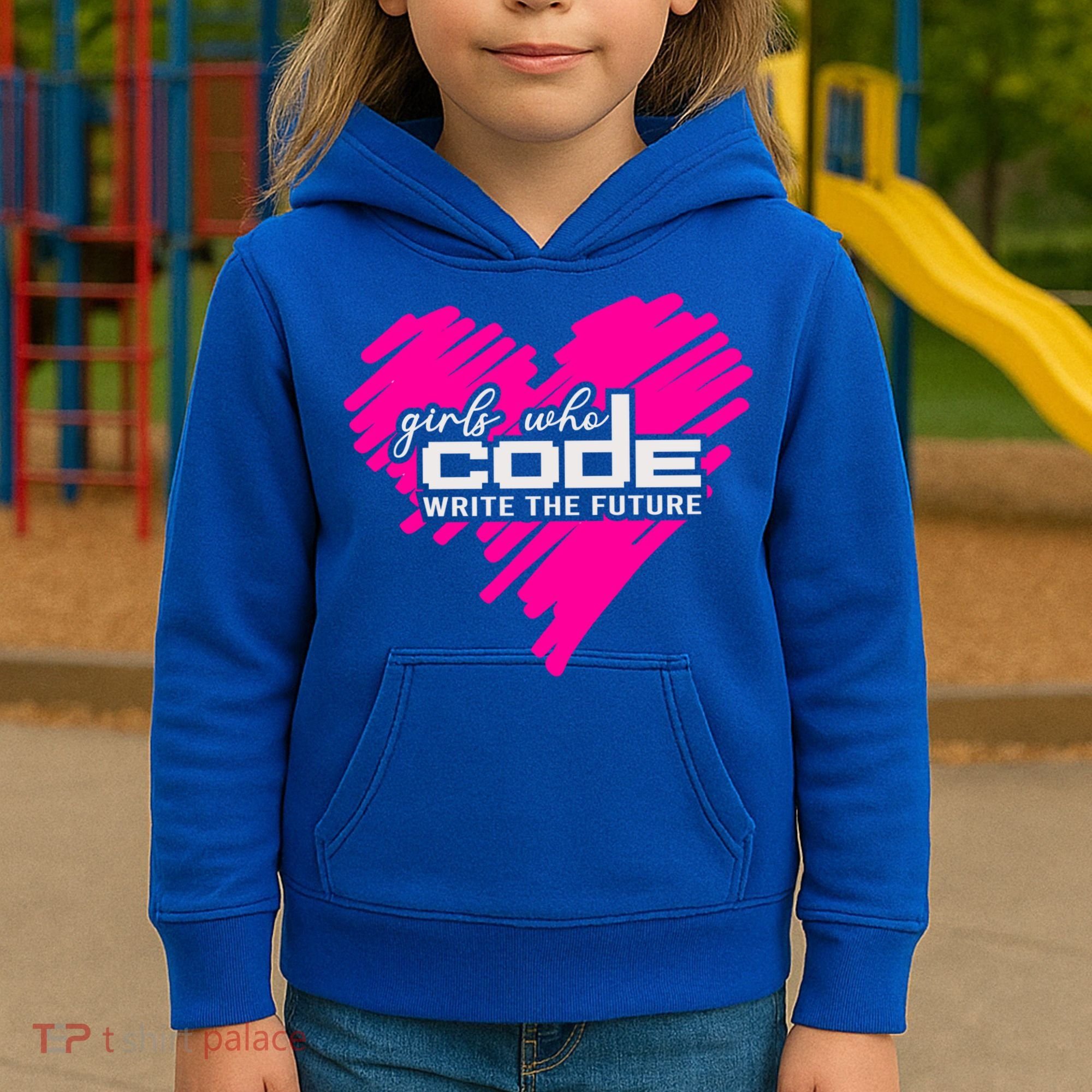 Funny Programmer Girl Coder Girls Who Code Write The Future Gift Kids Hoodie