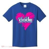 Funny Programmer Girl Coder Girls Who Code Write The Future Gift Kids T-Shirt thumb 0