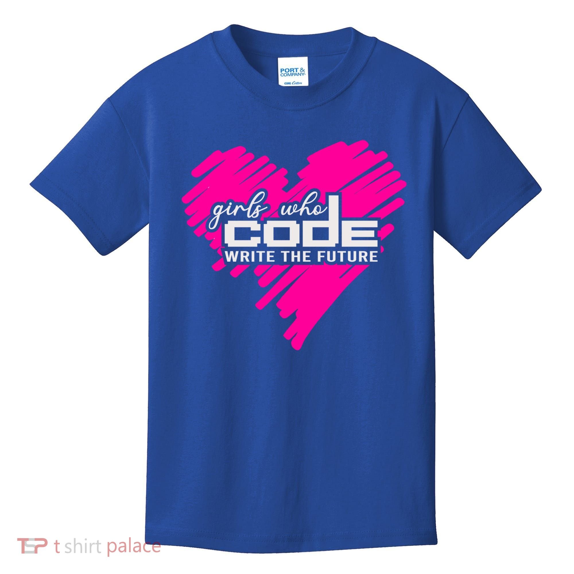 Funny Programmer Girl Coder Girls Who Code Write The Future Gift Kids T-Shirt