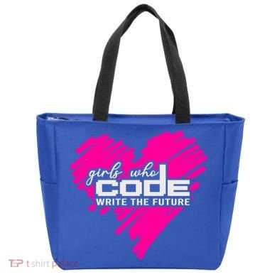 Funny Programmer Girl Coder Girls Who Code Write The Future Gift Tote Bag