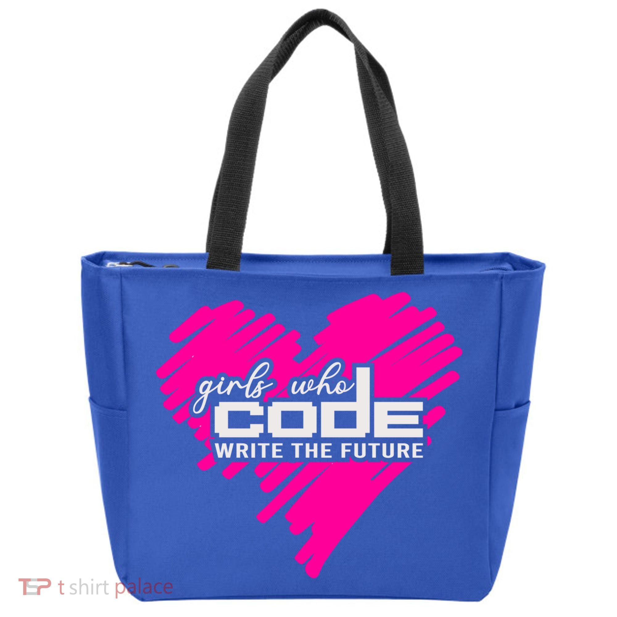 Funny Programmer Girl Coder Girls Who Code Write The Future Gift Tote Bag