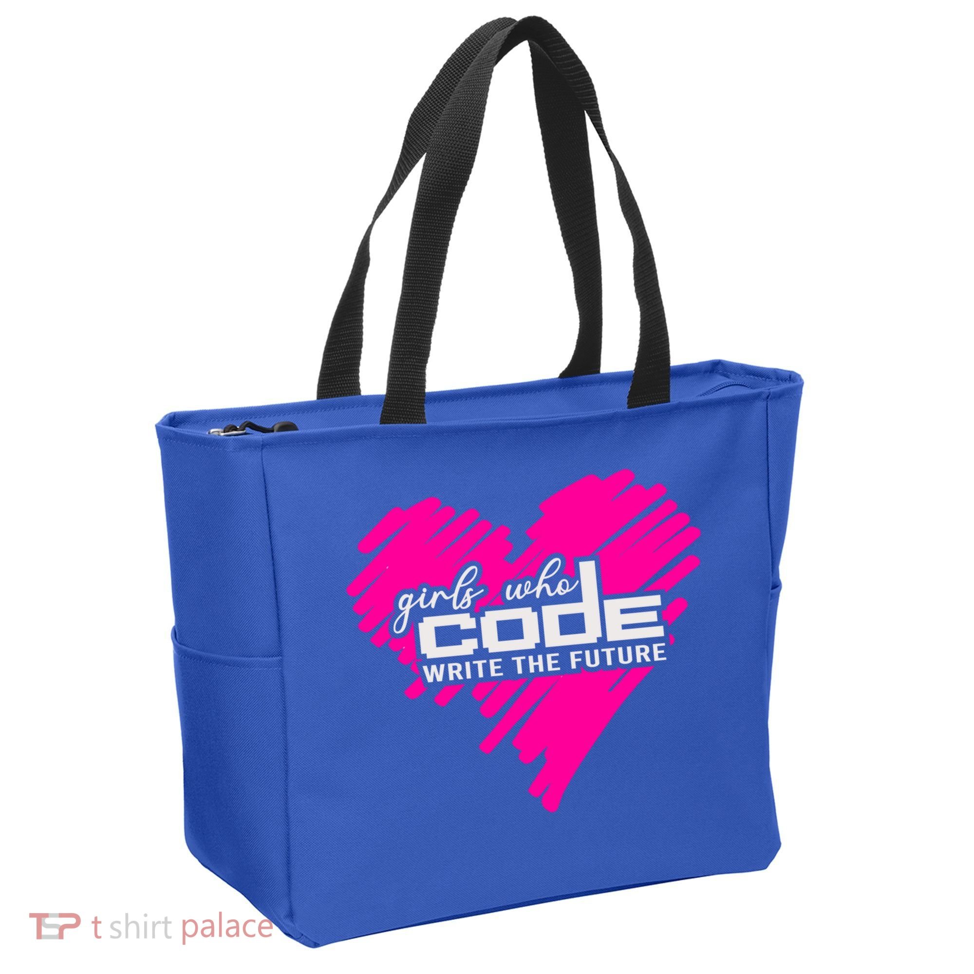 Funny Programmer Girl Coder Girls Who Code Write The Future Gift Tote Bag
