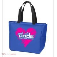 Funny Programmer Girl Coder Girls Who Code Write The Future Gift Tote Bag thumb 3