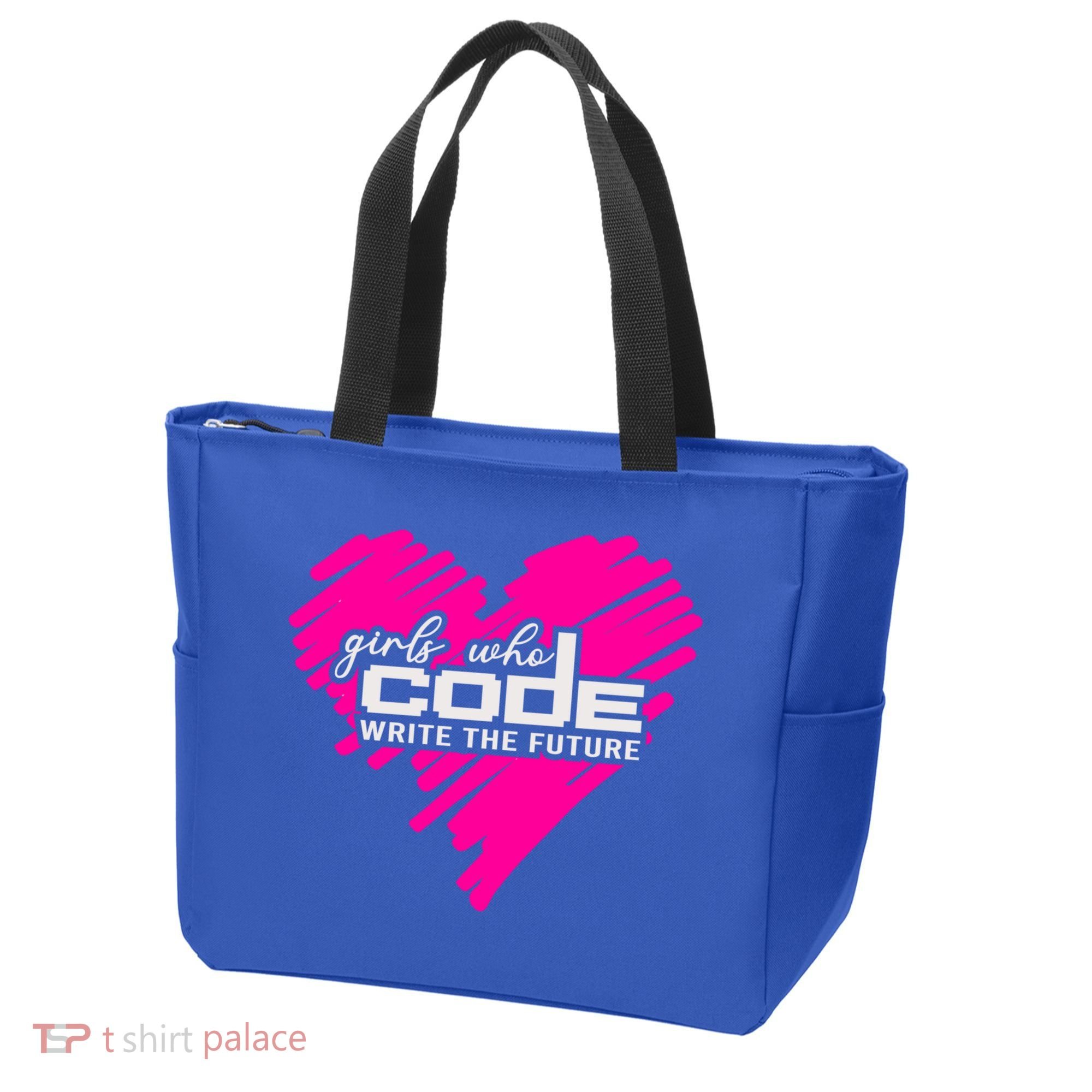 Funny Programmer Girl Coder Girls Who Code Write The Future Gift Tote Bag