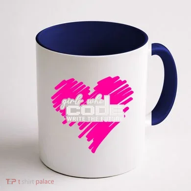 Funny Programmer Girl Coder Girls Who Code Write The Future Gift Coffee Mug back