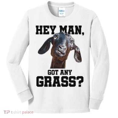 Funny Pun Goat Stuff And Farm Accesories Goat Kids Long Sleeve Shirt