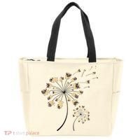 Funny Pug Gift For  Cool Flower Dog Dandelion Lover Tote Bag thumb 0
