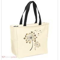 Funny Pug Gift For  Cool Flower Dog Dandelion Lover Tote Bag thumb 2