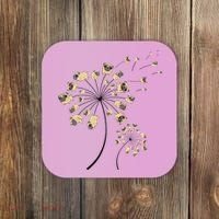 Funny Pug Gift For  Cool Flower Dog Dandelion Lover Coaster thumb 0