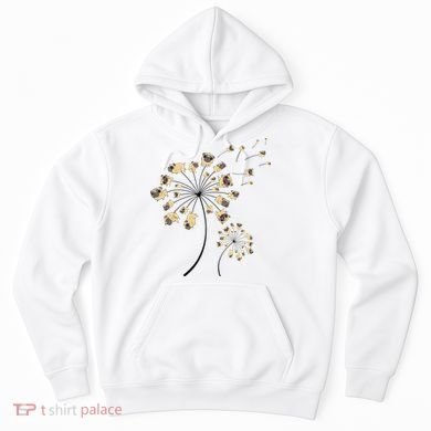 Funny Pug Gift For  Cool Flower Dog Dandelion Lover Hoodie