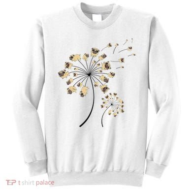 Funny Pug Gift For  Cool Flower Dog Dandelion Lover Sweatshirt