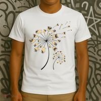 Funny Pug Gift For  Cool Flower Dog Dandelion Lover T-Shirt thumb 3