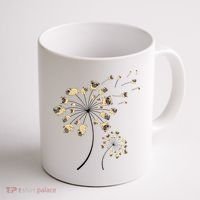 Funny Pug Gift For  Cool Flower Dog Dandelion Lover Coffee Mug thumb 1