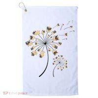 Funny Pug Gift For  Cool Flower Dog Dandelion Lover Golf Towel thumb 0