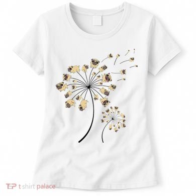 Funny Pug Gift For  Cool Flower Dog Dandelion Lover Women's T-Shirt