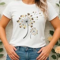 Funny Pug Gift For  Cool Flower Dog Dandelion Lover Women's T-Shirt thumb 2