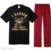 Funny Plant Gardening I Garden So I Don't Choke People Pajama Set thumb 0