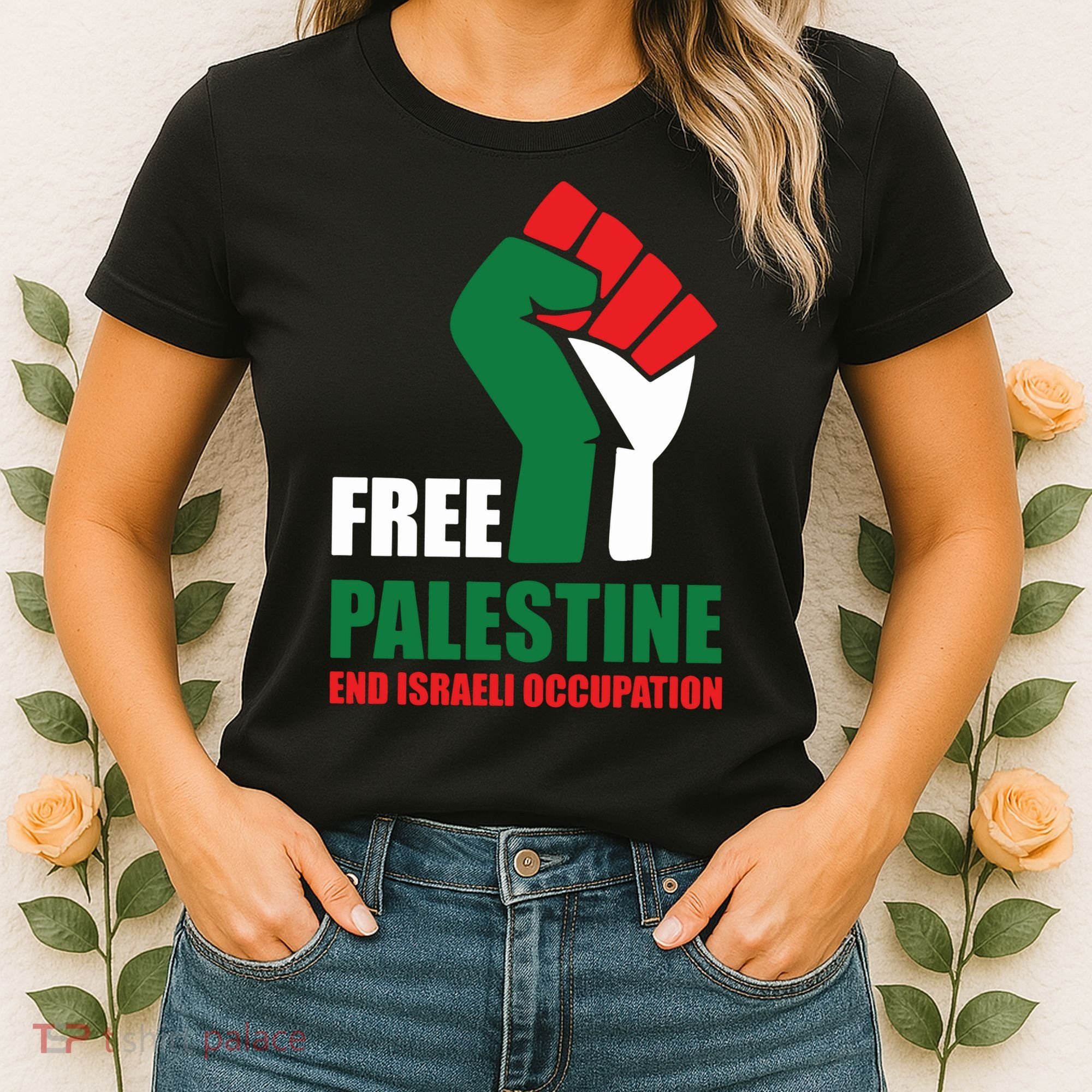 Free Palestine Gaza Freedom End Israeli Occupation Women's T-Shirt