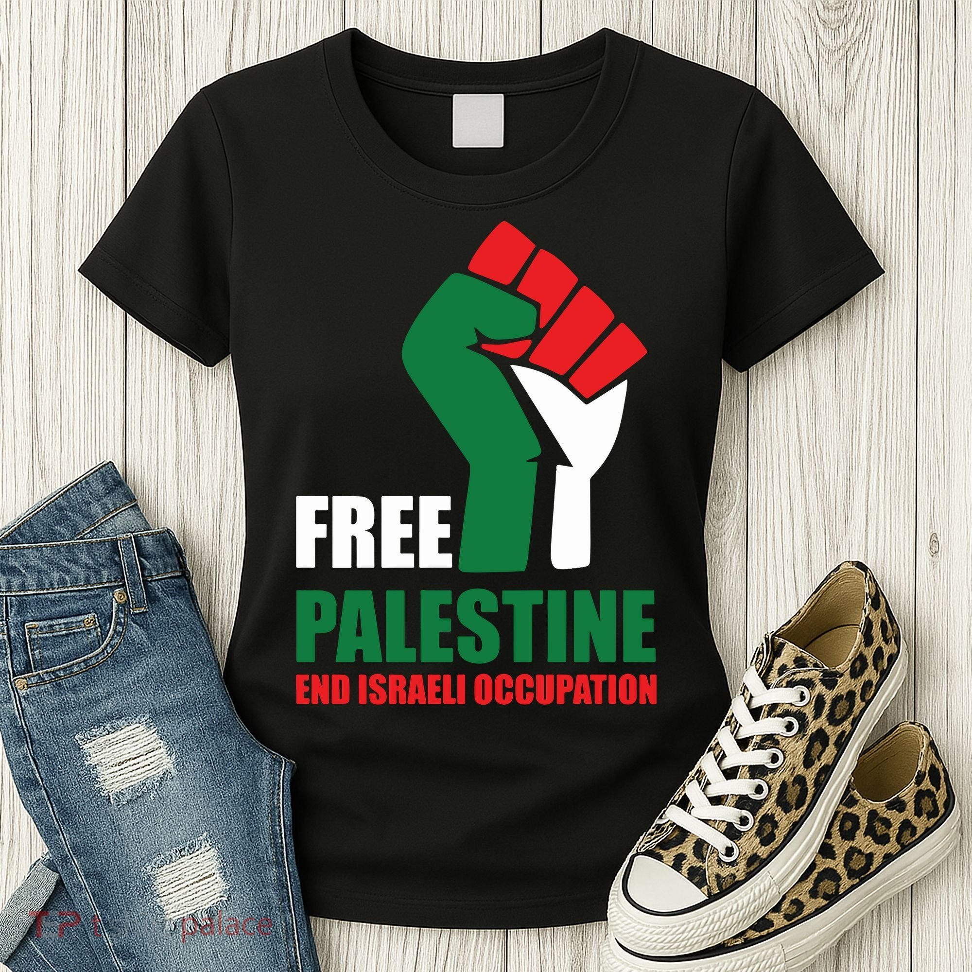 Free Palestine Gaza Freedom End Israeli Occupation Women's T-Shirt
