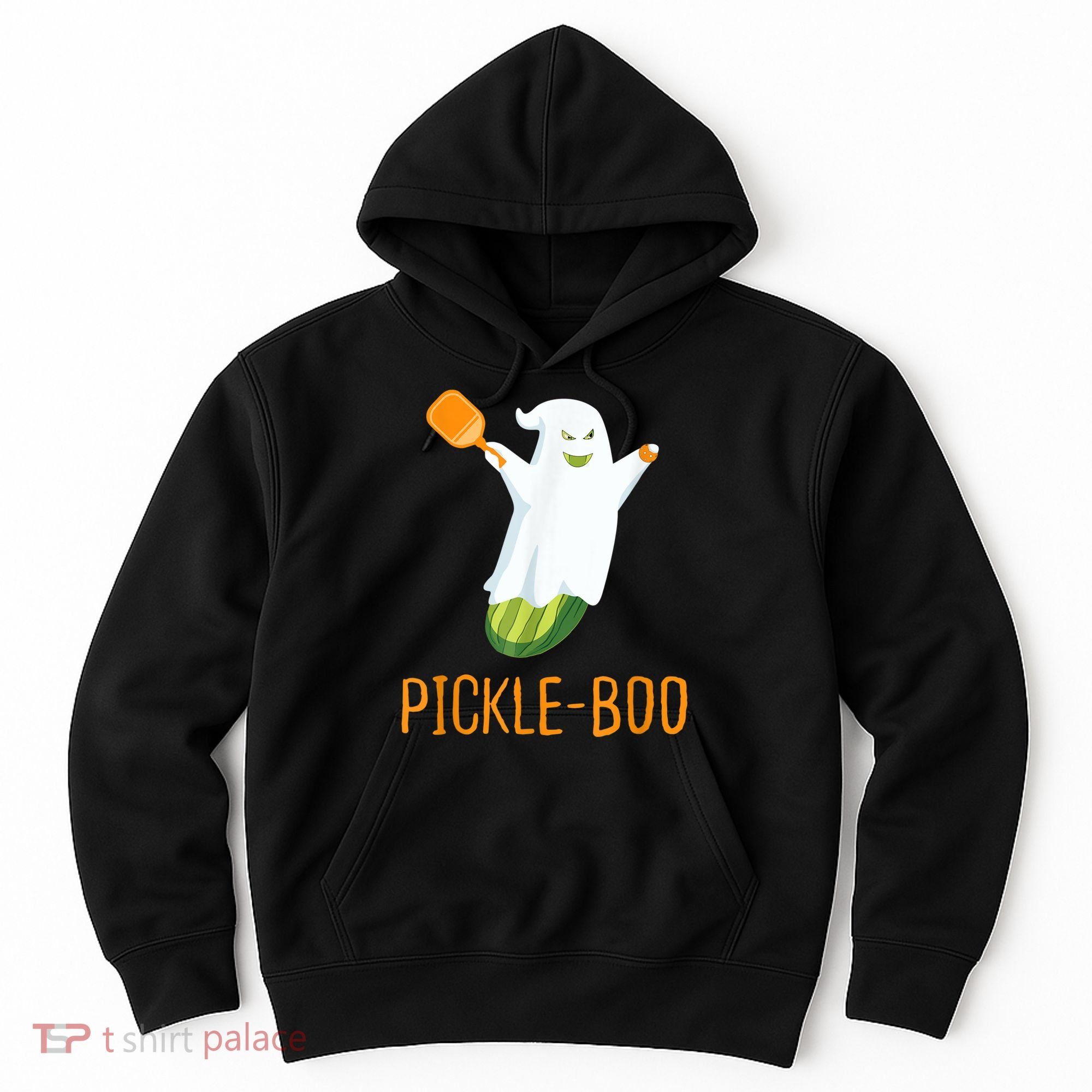 Funny Pickle Ghost Loves To Play Pickleball At Halloween Hoodie