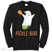 Funny Pickle Ghost Loves To Play Pickleball At Halloween Sweatshirt thumb 0