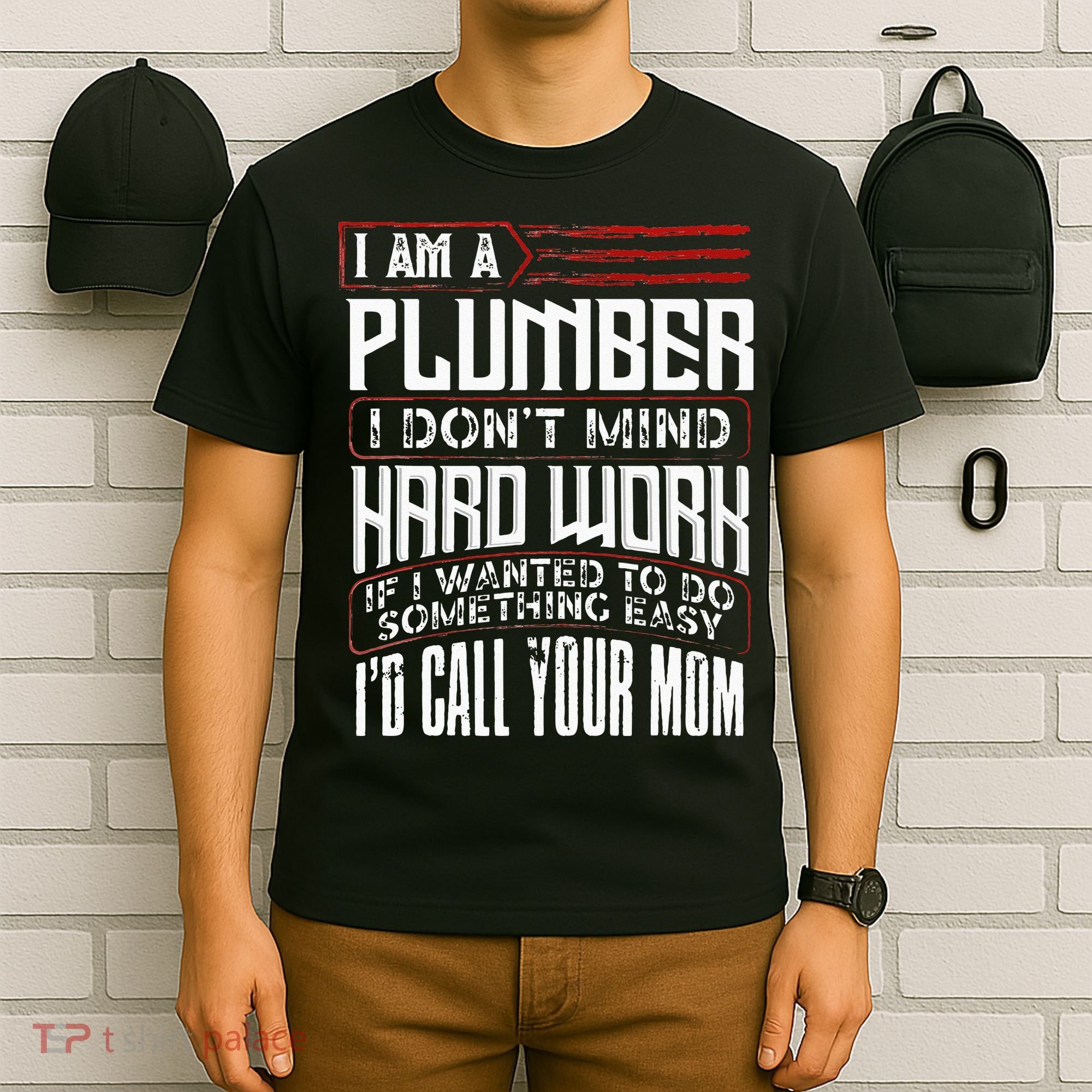 Funny Plumber Gift For Men Plumbing Dad Fathers Day T-Shirt