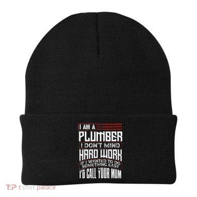 Funny Plumber Gift For Men Plumbing Dad Fathers Day Beanie