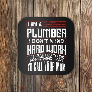 Funny Plumber Gift For Men Plumbing Dad Fathers Day Coaster