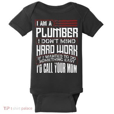 Funny Plumber Gift For Men Plumbing Dad Fathers Day Baby Bodysuit
