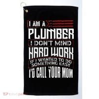 Funny Plumber Gift For Men Plumbing Dad Fathers Day Golf Towel thumb 0