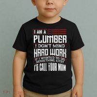 Funny Plumber Gift For Men Plumbing Dad Fathers Day Toddler T-Shirt thumb 2