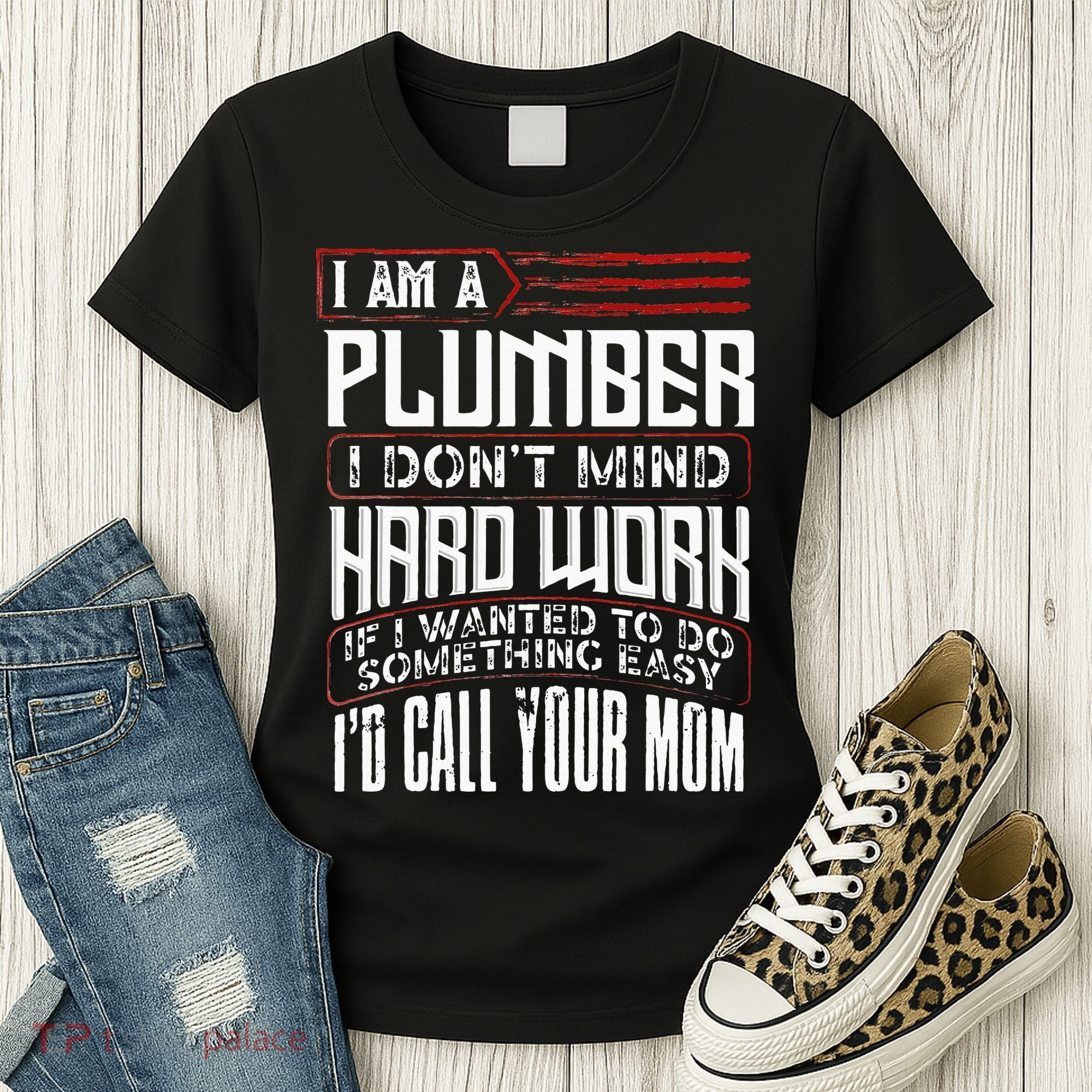 Funny Plumber Gift For Men Plumbing Dad Fathers Day Women's T-Shirt
