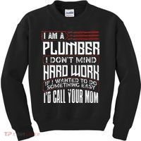 Funny Plumber Gift For Men Plumbing Dad Fathers Day Kids Sweatshirt thumb 0