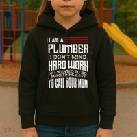 Funny Plumber Gift For Men Plumbing Dad Fathers Day Kids Hoodie thumb 3