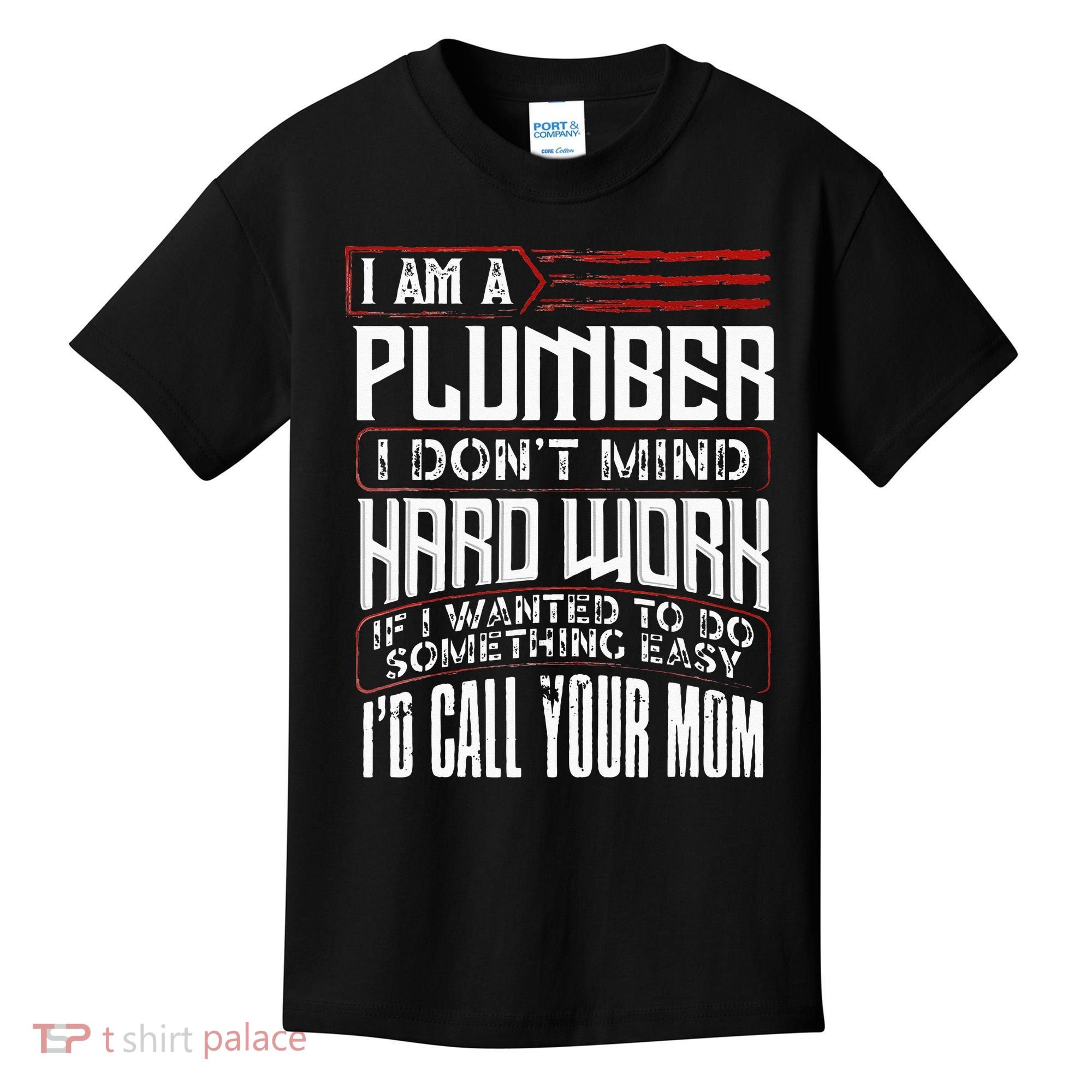 Funny Plumber Gift For Men Plumbing Dad Fathers Day Kids T-Shirt