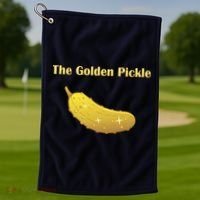 Fun Pickleball, Golden Pickle, Pickleball For Life Golf Towel thumb 1