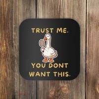 Funny Pickleball Goose Saying Trust Me. You Dont Want This Coaster thumb 0