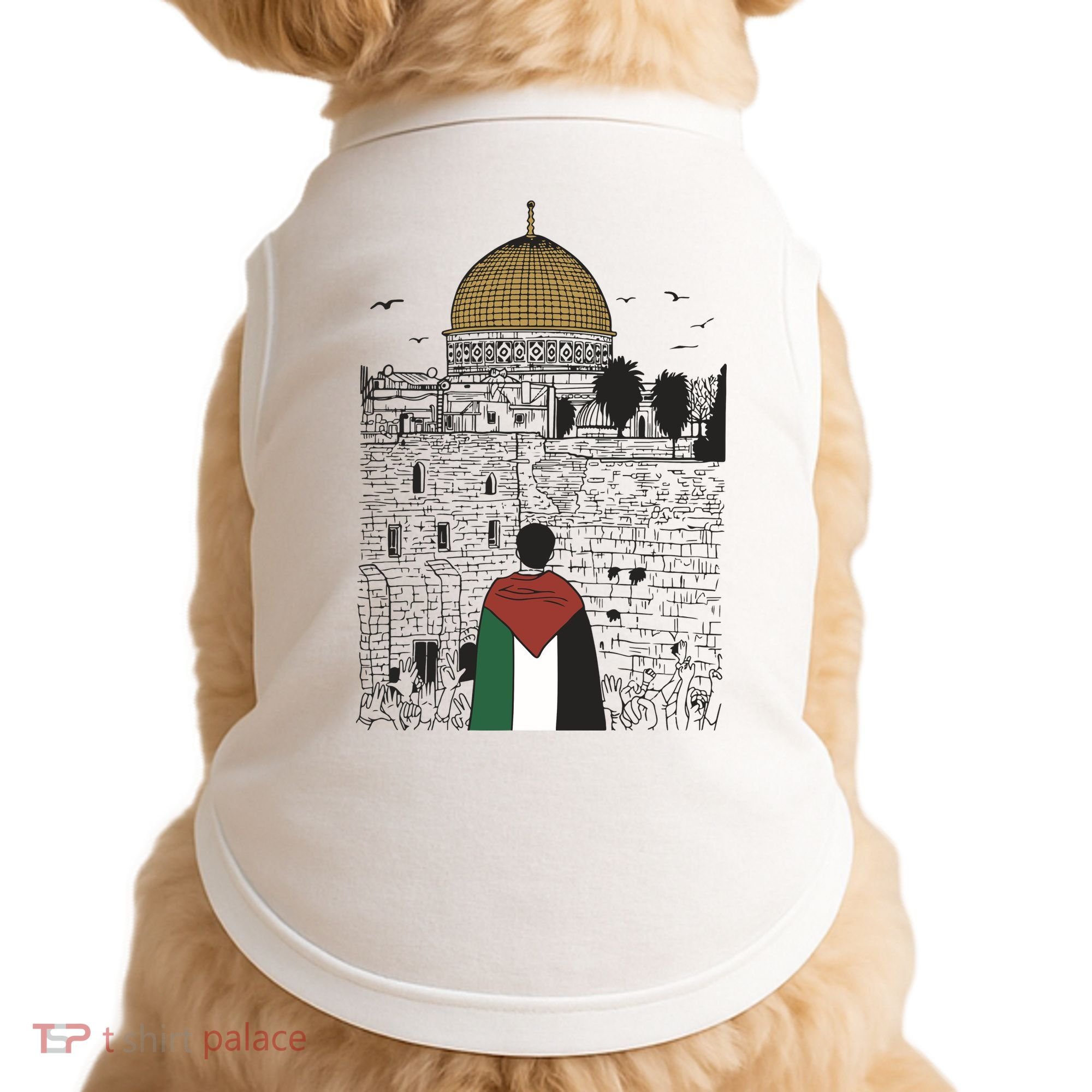 Free Palestine Gaza Palestine Support Doggie Tank