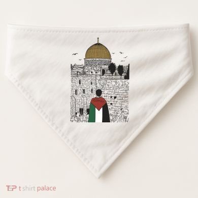 Free Palestine Gaza Palestine Support USA-Made Doggie Bandana