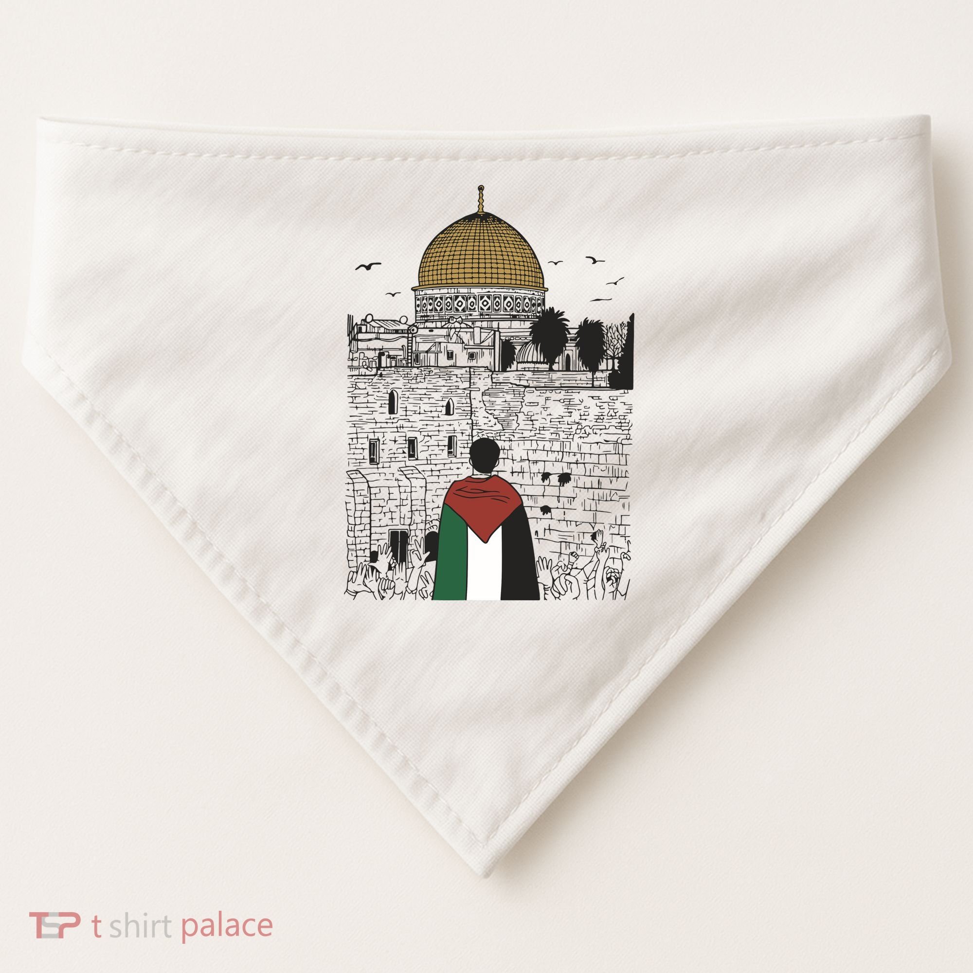 Free Palestine Gaza Palestine Support USA-Made Doggie Bandana