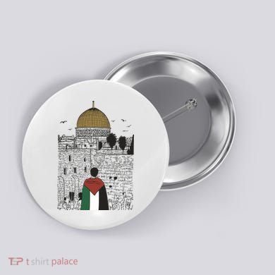 Free Palestine Gaza Palestine Support Button