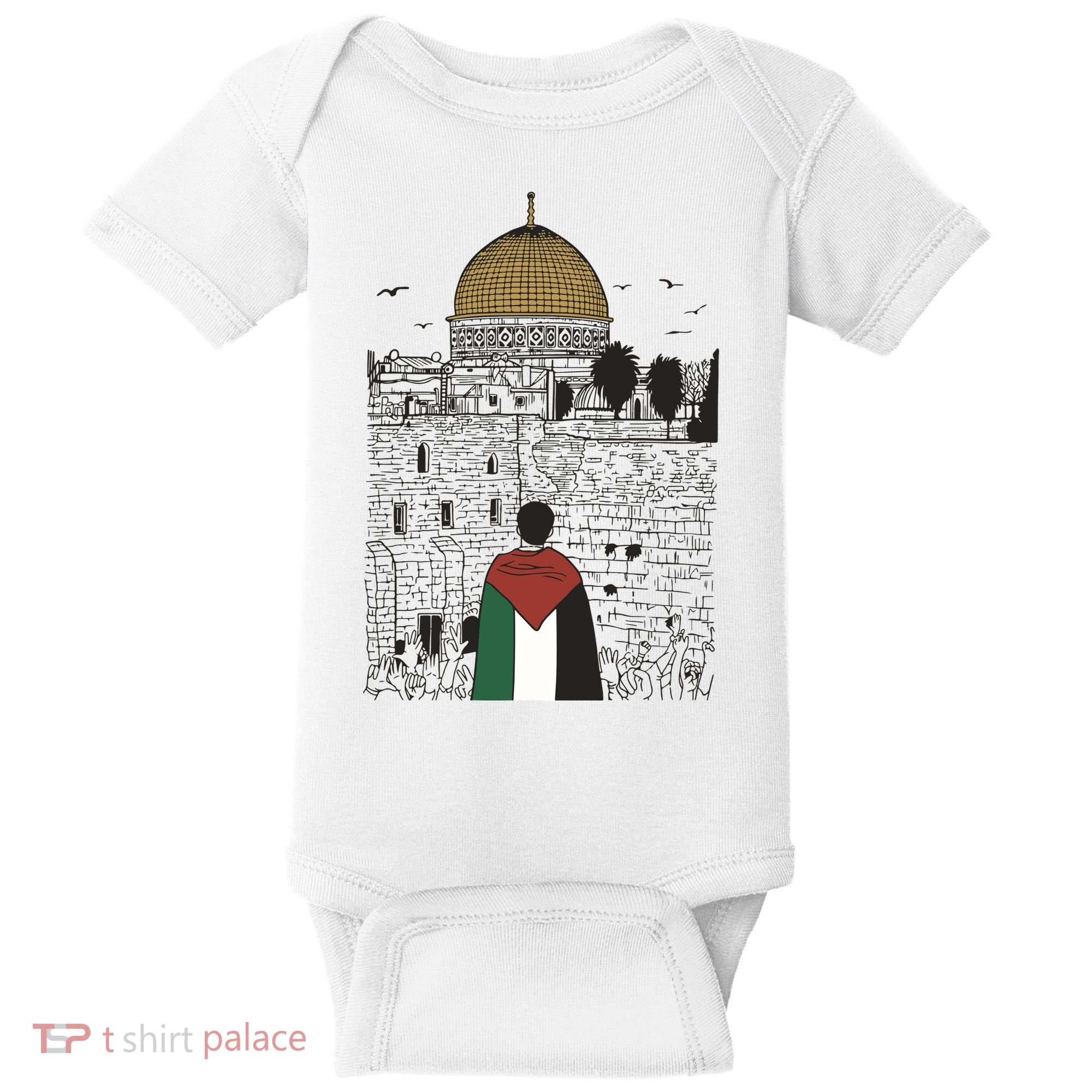 Free Palestine Gaza Palestine Support Baby Bodysuit