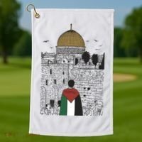 Free Palestine Gaza Palestine Support Golf Towel thumb 1