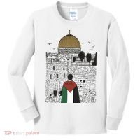 Free Palestine Gaza Palestine Support Kids Long Sleeve Shirt thumb 0